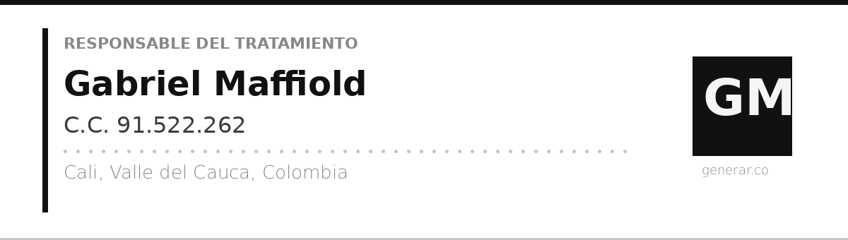 Datos del responsable